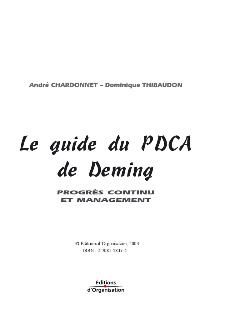Guide Pdca | PDF | Management de la qualité | Business