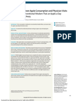 Association Between Apple Consumption and Physician Visits Appealing The Conventional Wisdom That An Apple A Day Keeps The Doctor Away