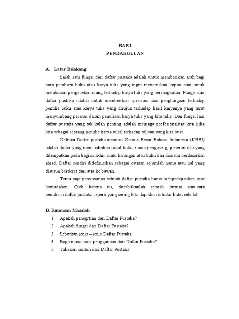 Fungsi dan Penyusunan Daftar Pustaka | PDF