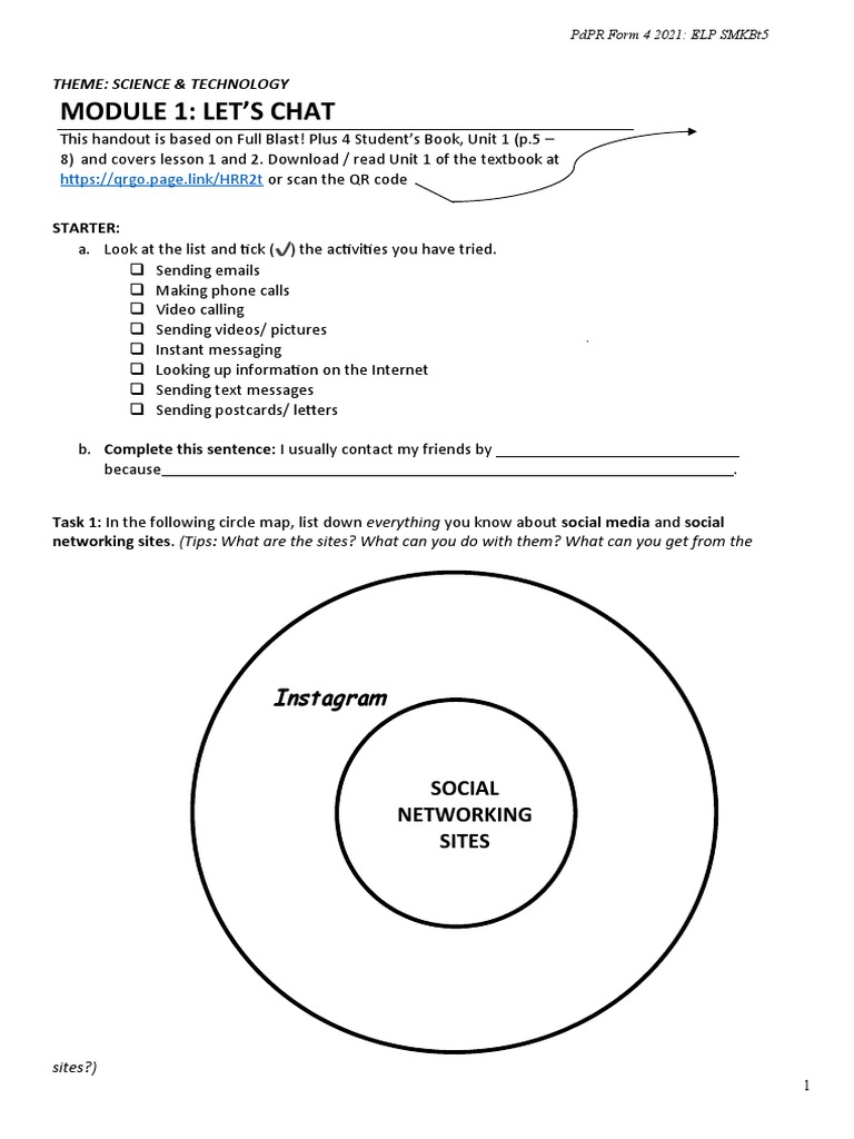 Module 1 Let'S Chat Instagram PDF Verb Social Networking Service