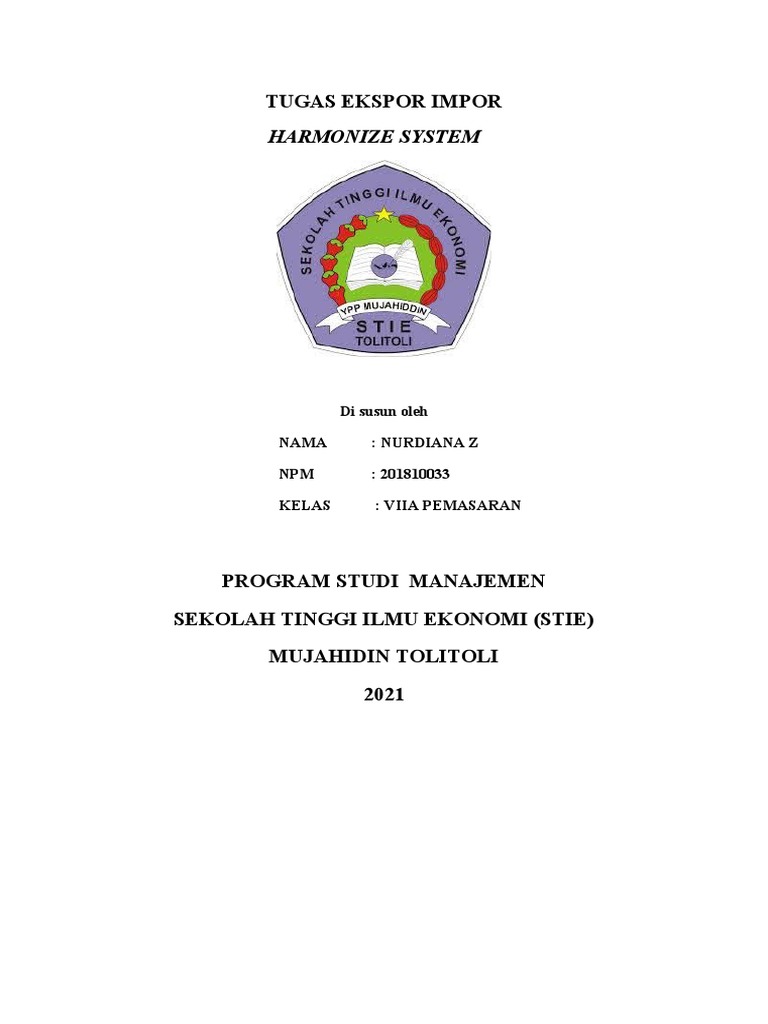 Harmonized System (HS) Classifications and ExportImport Tariff Rates