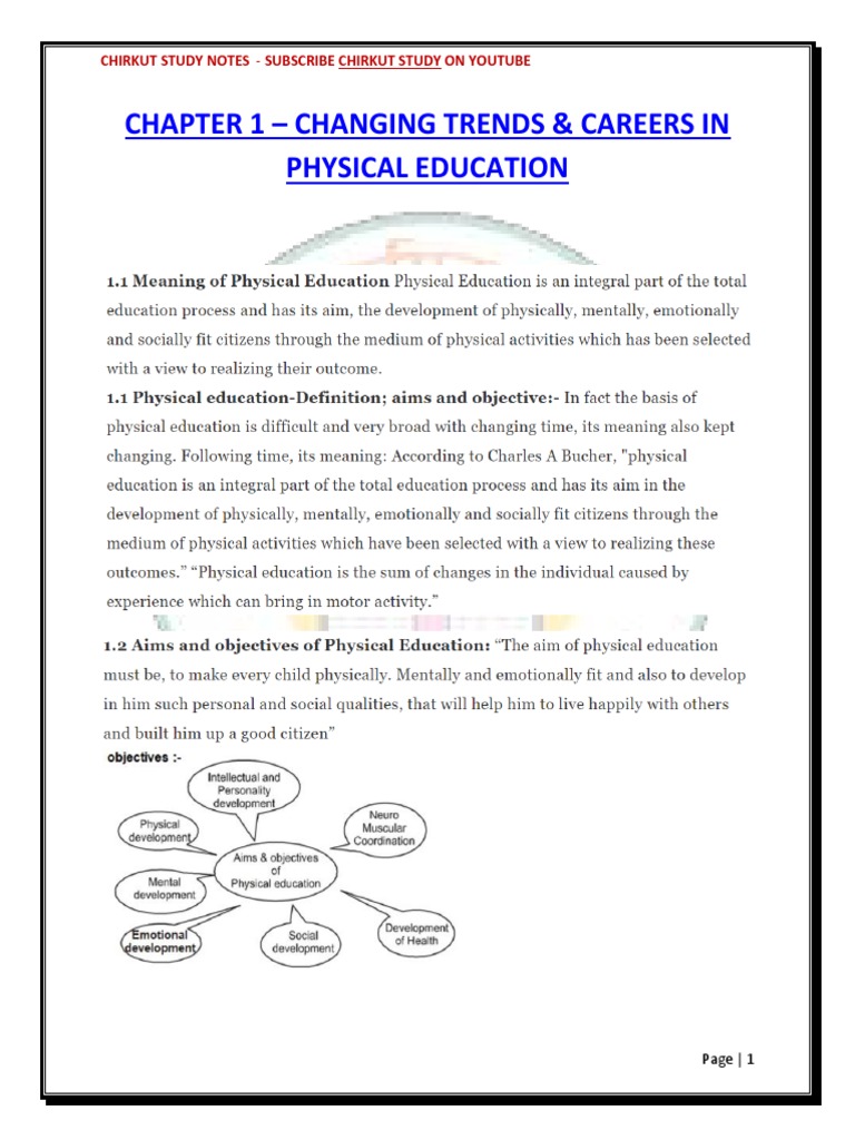 Chapter 1 - Changing Trends & Careers in Physical Education: Chirkut ...