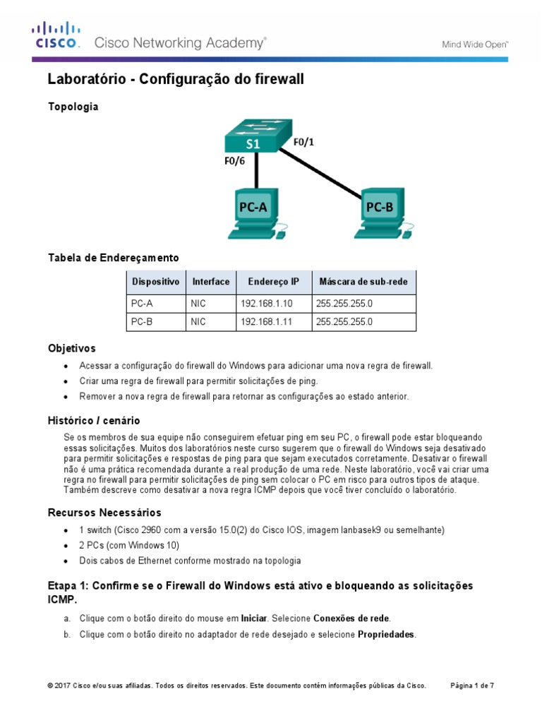 7.4.2.3 Lab - Configure Firewall Settings | PDF | Firewall (informática ...
