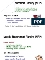 Material Requirement Planning (MRP)