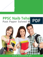 PPSC Naib Tehsildar Past Paper Solved MCQs