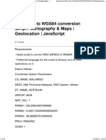 Gis - Rso To Wgs84 Conversion Script - Cartography & Maps - Geolocation - Javascript