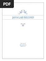 Java Lab Record