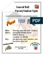 5th Grade Parent Night Flyer