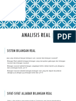 Analisis Real - Sifat Aljabar Bilangan Real