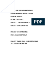 Legal Writing Project Raj Vardhan Agarwal