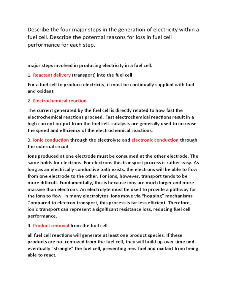 Fuel Cell PDF Fuel Cell Electrochemistry