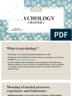 Psychology: Presented by Munmun Das Patra