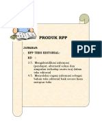 Produk RPP: Jawaban: RPP Teks Editorial: KD