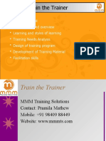 Train The Trainer: Training Topics