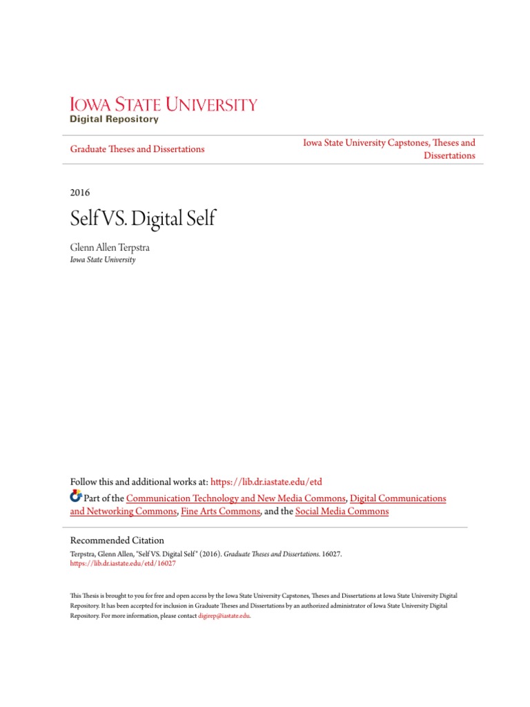 Digital Self | PDF | Popular Culture & Media Studies | Social Media
