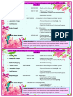 Senior High School Subject Teachers' Contact Number With Their Subjects Being Handled