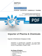 Importer Distribution Pharma & Chemicals in India
