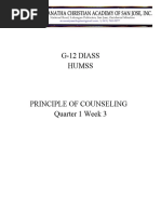 Module 3 Principles of Counseling