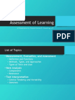 Assessment of Learning