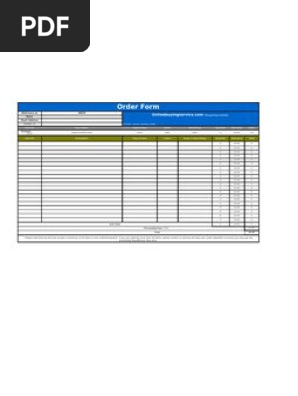 Order Form