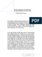 Functional Sentence Perspective and the Organization of the Text (1)
