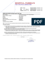 Sars-Cov2 (Covid-19) Real Time RT PCR Test: Icmr Approval Lab Code: CSDHPBM