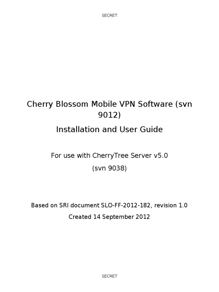 Cherry Blossom Mobile VPN Software Installation and User Manual | PDF ...