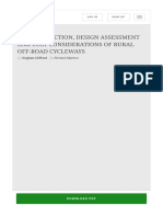 Route Selection Design Assessment and Cost Considerations of Rural Off Road Cycleways