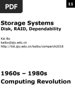 Storage Systems: Disk, RAID, Dependability