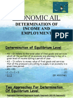 Economic Ail: Determination of Income and Employment