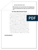 CAR PARTS WORD SEARCH PUZZLE