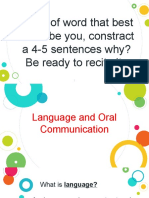 Think of Word That Best Describe You, Constract A 4-5 Sentences Why? Be Ready To Recite It