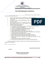 Employee Performance Contract: Department of Education