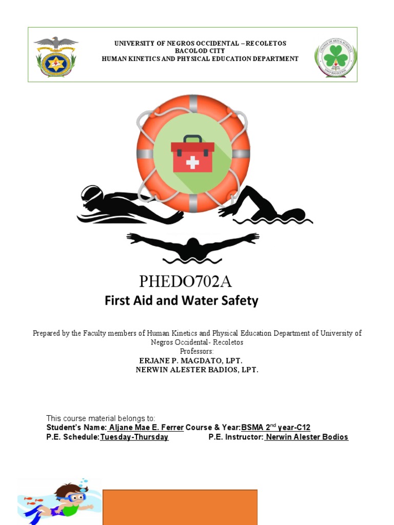 PHEDO702A First Aid and Water Safety PDF Swimming (Sport) Swimming