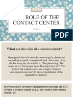 The Roles of Contact Centers