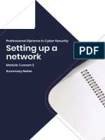 Setting Up A Network: Professional Diploma in Cyber Security