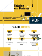 Modes of Entering International Business: Ebarondo - Enguero - Dignos - Ignacio Polison-Sumayop - Tolentino