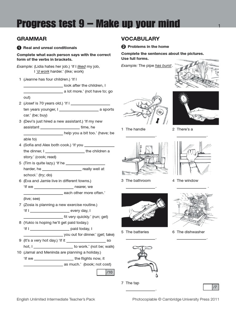 Progress Test 9 - Make Up Your Mind | PDF | Cognition