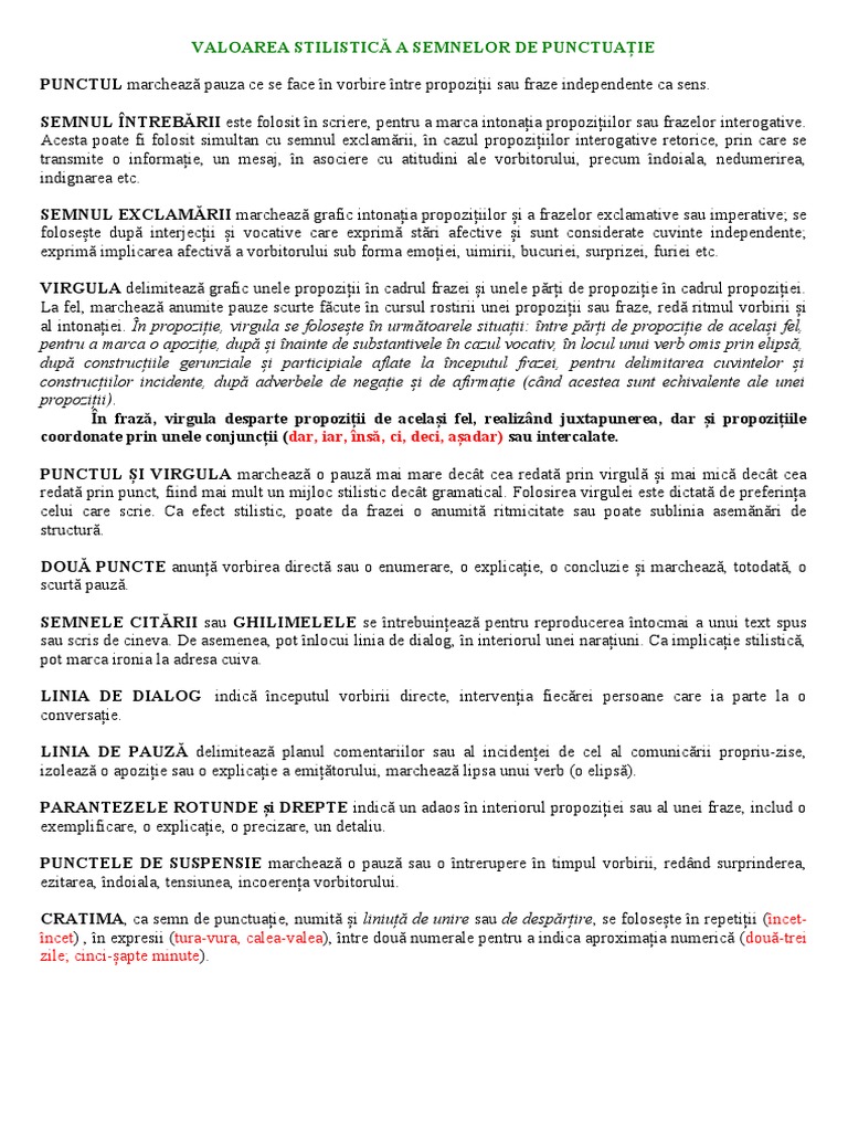 Semne de Punctuație | PDF