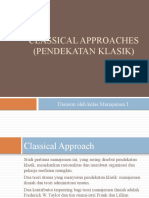 Classical Approach