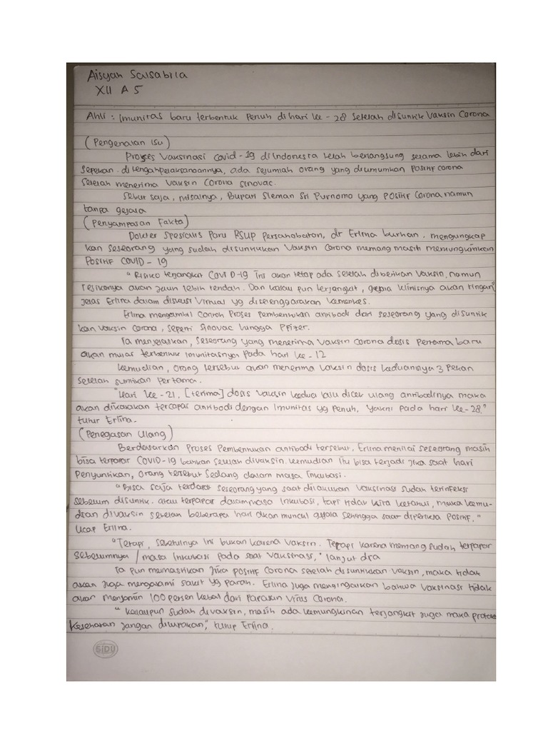 Contoh Teks Editorial Vaksin | PDF