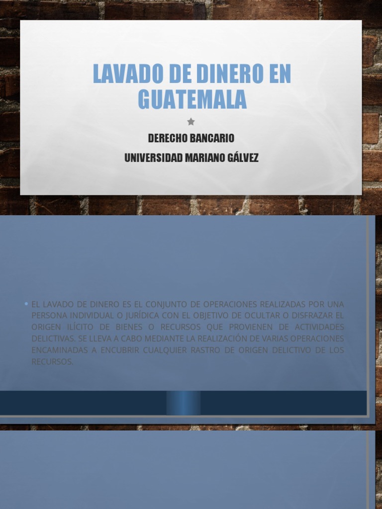Lavado de Dinero en Guatemala | PDF | Lavado de dinero | Dinero