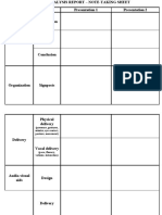 Speech Analysis Note Taking Sheet