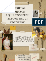Philippine History Report Revisiting Corazon Aquinos Speech