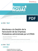 Monitoreo A La Gestión de La Facturación de Las Empresas Prestadoras Administrada Por El OTASS