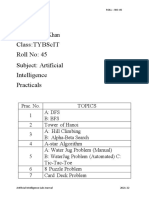 Name:Kamru Khan Class:Tybscit Roll No: 45 Subject: Artificial Intelligence Practicals