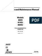 Service and Maintenance Manual: Models 800S 810SJ 860SJ