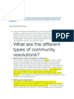 Community Resolution Notes