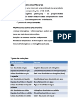 Propriedades e Tipos de Soluções