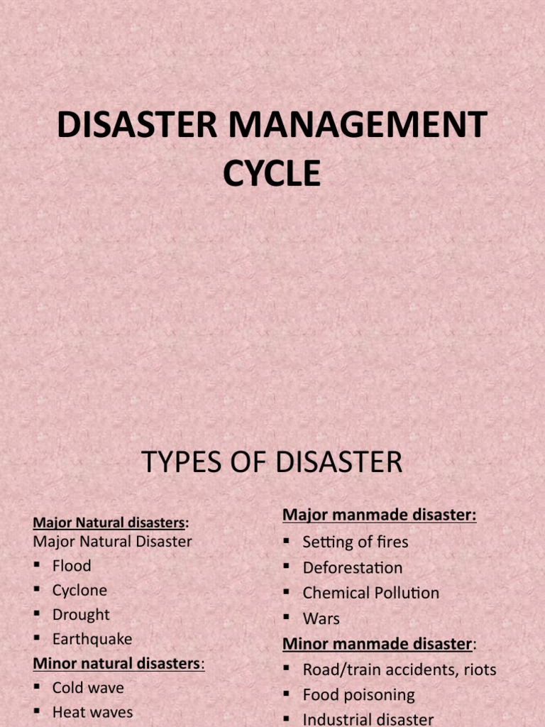 Disaster Management Cycle | PDF | Emergency Management | Emergency
